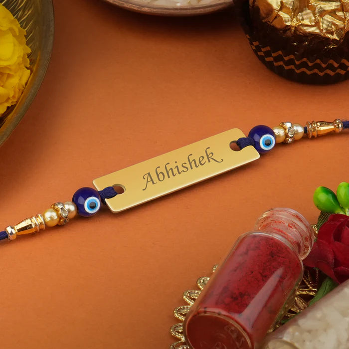 Personalized Evil Eye Name Rakhi – Protection & Good Luck Rakhi
