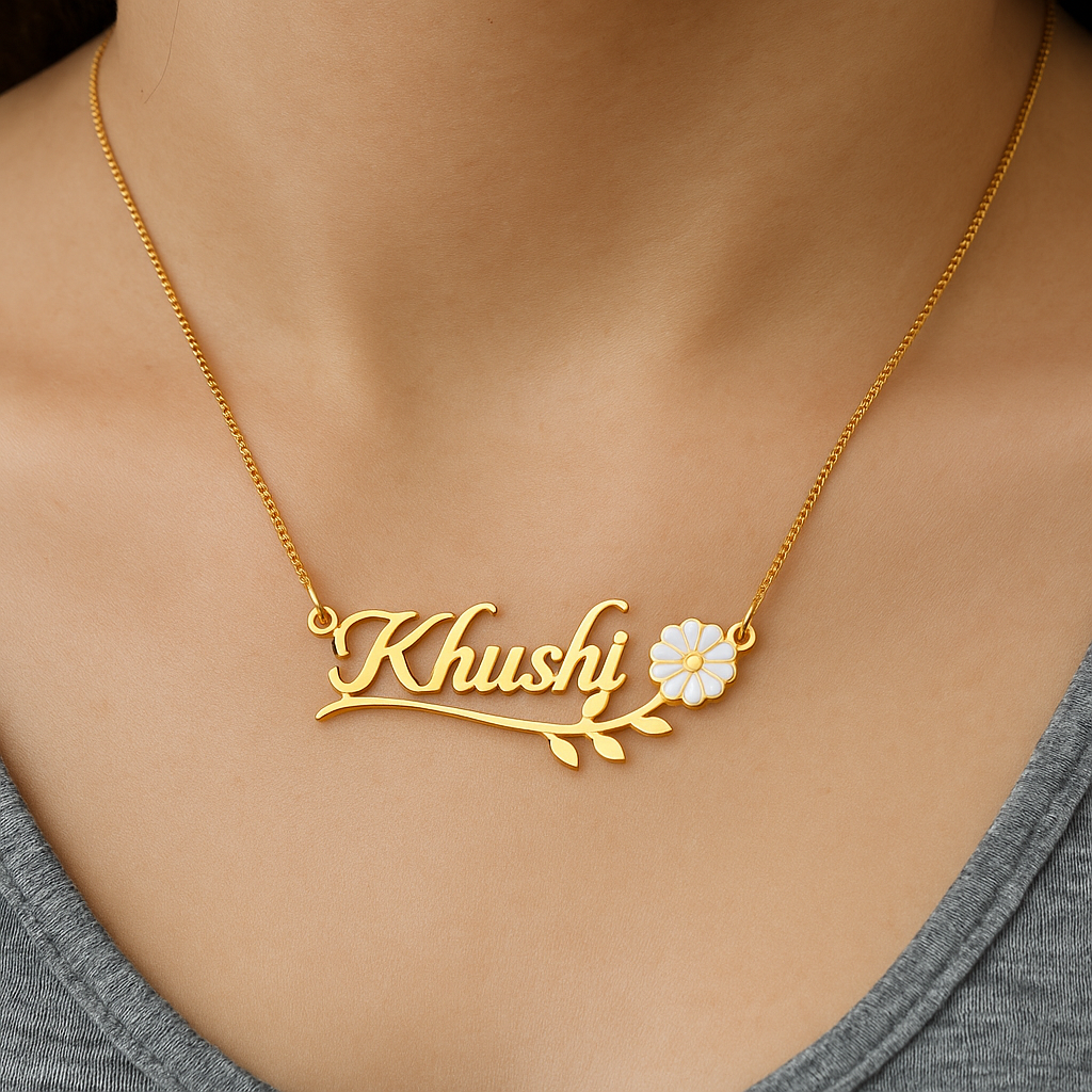 Khushi Name Pendant Gold Khushi Name Locket Online Gold Pendant