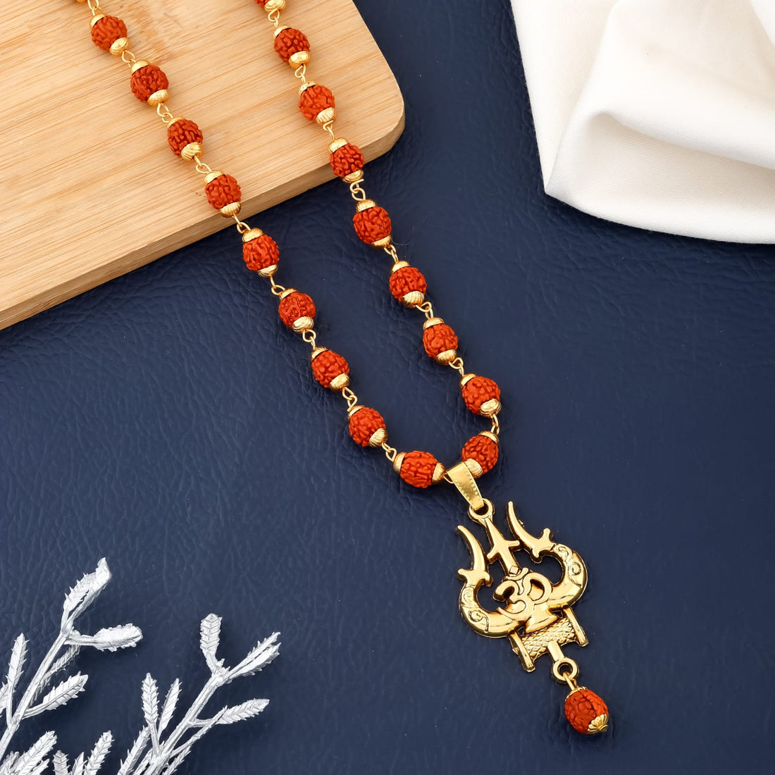 Trishul Om Rudraksha Mala with Pendant(R-9)