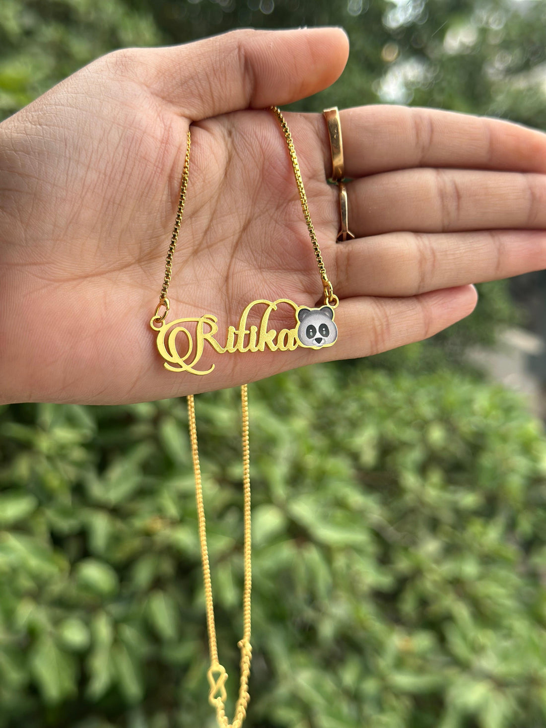 Cute Panda Name Necklace