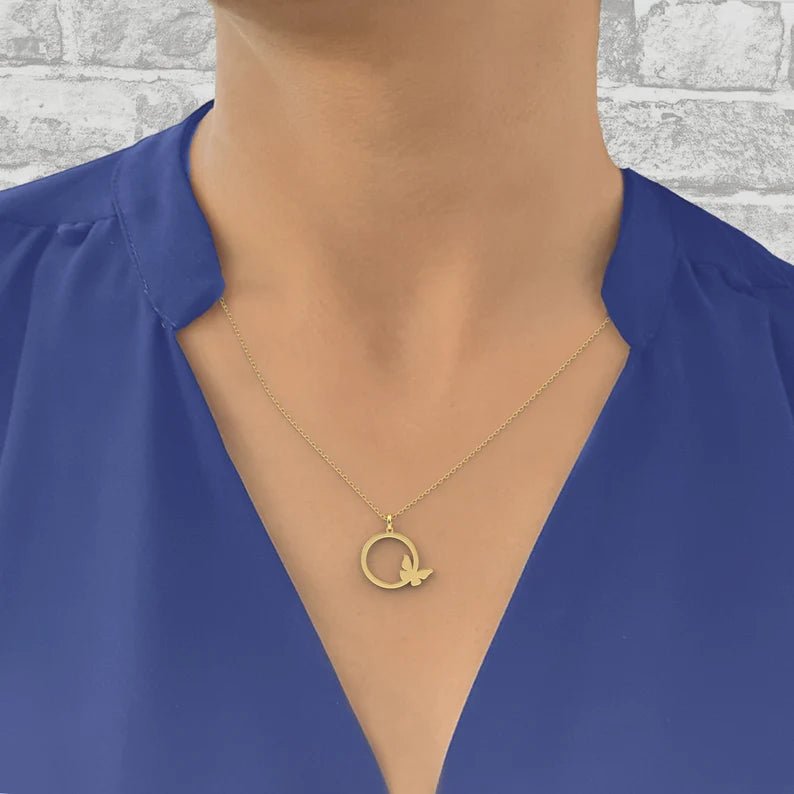 Butterfly Ring Pendant | Personalized Jewelry India | 99customized Jewellery