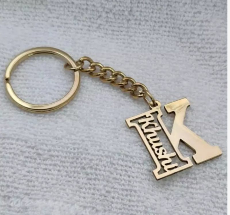 Keychain Typography Customized Big Font Keychain