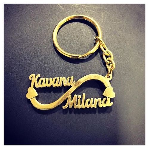 Double Name Infinity Keychain | Personalized Jewelry India | 99customized Jewellery
