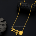 Floral Name Necklace | Personalized Jewelry India | 99customized Jewellery