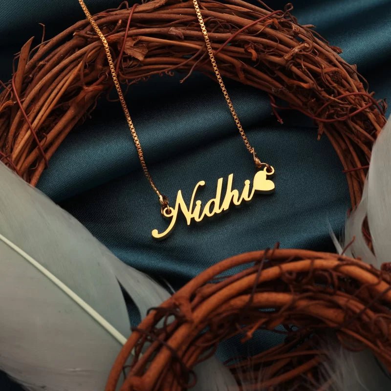 Heart Style Name Necklace | Personalized Jewelry India | 99customized Jewellery