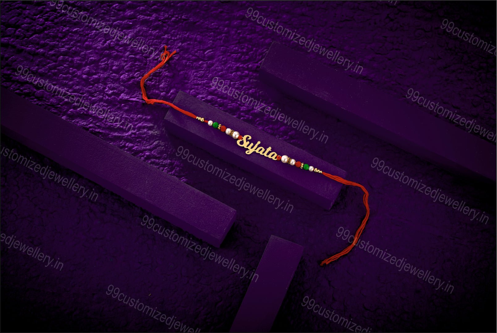 Personalised Name Rakhi | Personalized Jewelry India | 99customized Jewellery