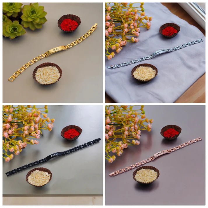 Personalized Name Bracelet – Customizable Gold, Silver, Rose Gold, or Black Kada for Men & Women | Personalized Jewelry India | 99customized Jewellery