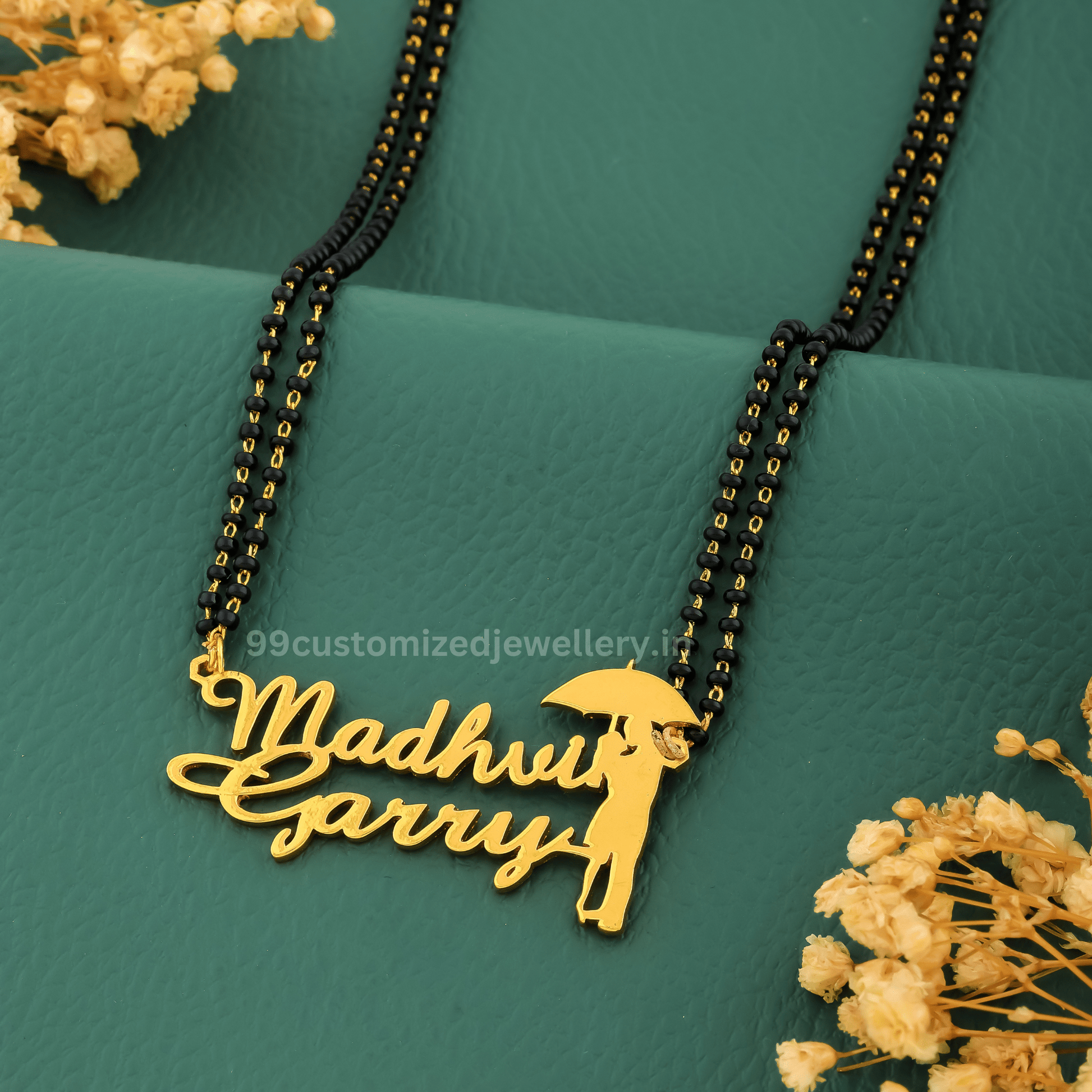 Umbrella Couple Name Necklace - Main Image