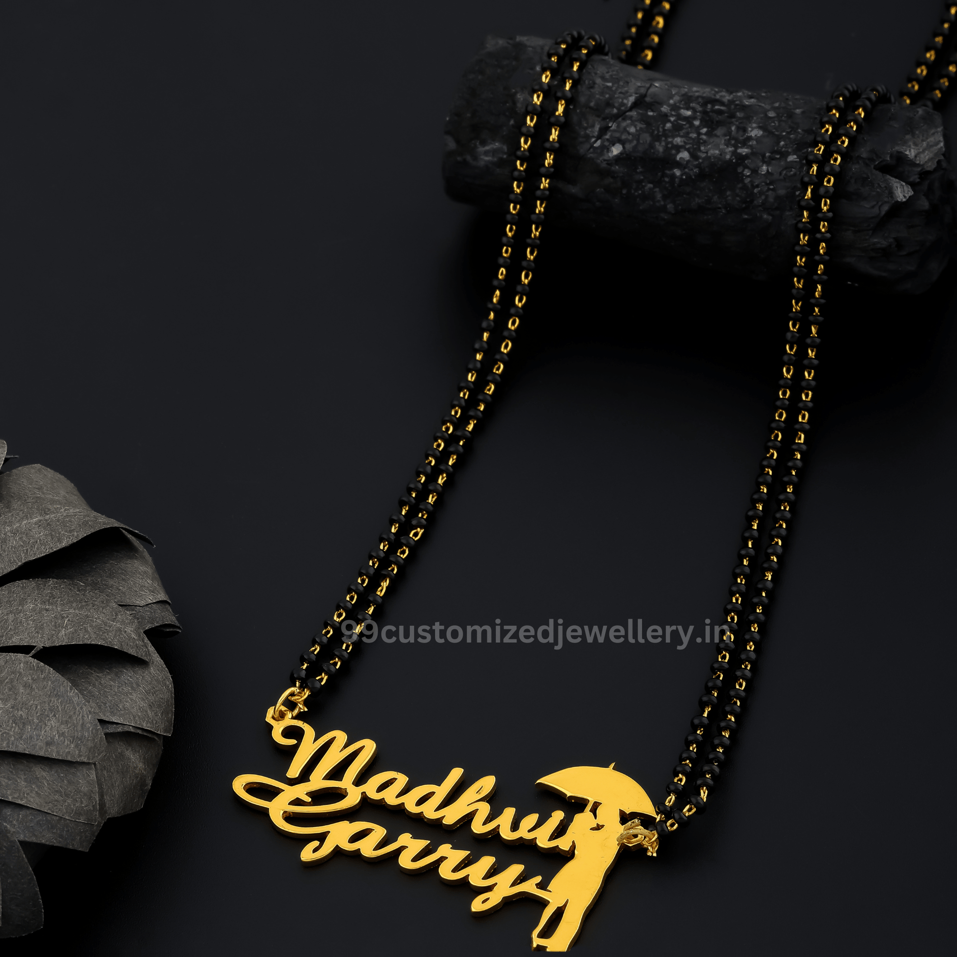 Umbrella Couple Name Necklace - Main Image